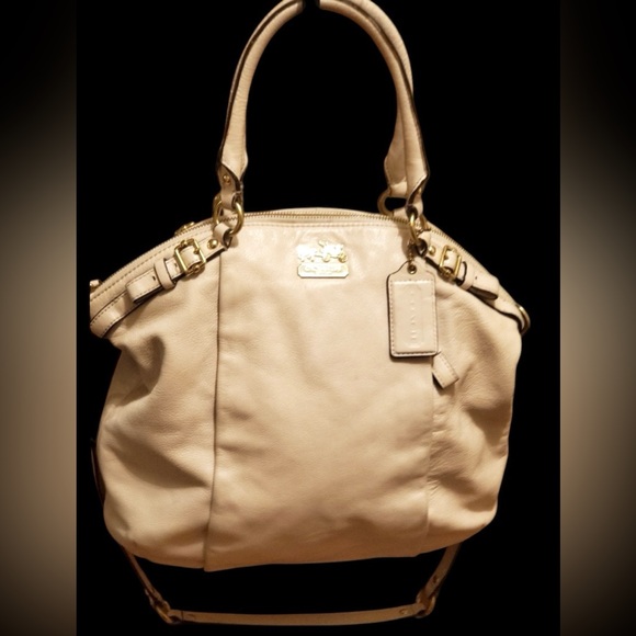 COACH - Winter White Leather Satchel/ Crossbody. B1226 18641 $379 - Picture 1 of 11